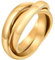 HIJONES Schmuck Für Frauen Trizyklischer Ring Der Serie Forever Love aus Edelstahl Gold Größe 65 (20.7)