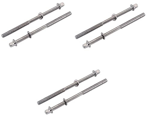 SUPVOX 6pcs Drum Tension Rod Screws for Percussion Snare Drums for Music Studio Accessories and Tension Rod Locks