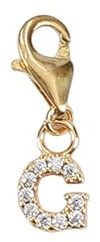 Depesche 11785-014 Charms Express yourself - Anhänger für Halsketten und Armbänder, Buchstabe G,vergoldet, als kleines Geschenk
