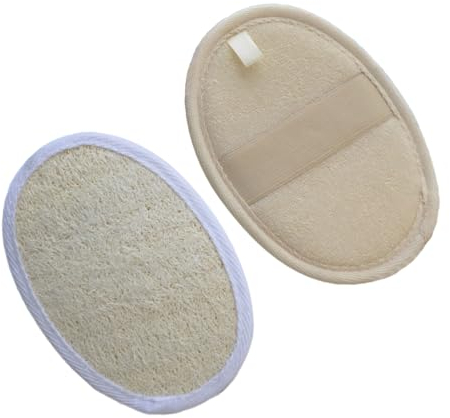FRCOLOR 2 Piezas depurador corporal exfoliante de lufa almohadilla exfoliante de esponja vegetal cepillo exfoliante cepillo de fregar Estilo japones Bola de baño flor de baño