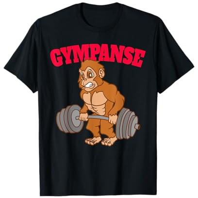 Gympanse Lustig Affe Gym Fitness Spruch Bodybuilder Männer T-Shirt
