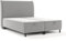 maison de reve - Polsterbett Pearl 160 x 200 cm, mit Bettkasten, Kopfteil, Webstoff, Grau Farbe