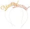 2pcs Tiara Headband for in Golden & Rose Gold - for Divorced Party Decorations - Sashes and Celebrations