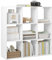 WOLTU Bücherregal mit 9 Fächern, Würfelregal Standregal Büroregal Aufbewahrungsregal, offenes Regal für Wohnzimmer Schlafzimmer Büro, 94x93x29,5 cm, Weiß, SK047ws