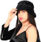 MILAKOO Winter Fuzzy Bucket Hat Cute Lovely Plüsch Pelz Fischer Cap Solid Farbe Dicke Warme Mütze für Frauen Schwarz
