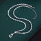 MHGSQUISW 925 Silber Carbon Diamant All-Match Kette Halskette für Frauen Funkelnde Hochzeit Geschenk