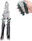 18 in 1 Foldable Wire Stripper, Super Easy Multi-Function Wire Stripping Pliers, Wire Stripper Crimper Cable Cutter Pliers, Professional Wire Stripper Tool for Stripping Cutting Crimping Scraping (A)