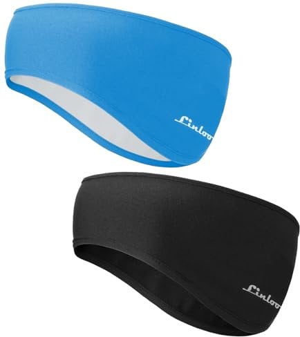 Sport Stirnband für Damen und Herren - Frühling/Herbst/Winter/Ohrenwärmer Stirnbänder Ohrenschützer Warm Headband for Jogging, Laufen, Wandern, Fahrrad und Motorrad Fahren 2 Stück (Farbe 9)