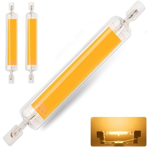 MOPDHU 20W R7S LED 118mm Dimmbar,Warmweiß 3000K 2000LM,20W LED Lampen COB Glühbirne Ersatz für 300W J118mm Halogenstab,Kein Flackern,360°Abstrahlwinkel,AC 220-240V,2er Pack