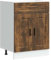 vidaXL porto smoked oak kitchen base cabinet - spacious storage cupboard with adjustable feet - 60x46x81.5 cm - sturdy engineered wood for contemporary layouts