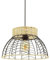 SEYNAVE Hängeleuchte BAMAKA aus Metall, Schwarz und Rattan, moderner Naturstil, E27-Fassung, Durchmesser 37,5 cm
