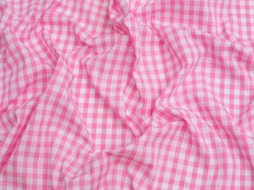 Minerva Tissu vichy rose à carreaux 6,35 mm – Léger et adapté à la couture – Largeur : environ 112,5 cm – Vendu au mètre