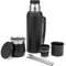 BALIBETOV Ensemble complet Yerba Mate – Modern Mate Gourd (266,2 ml), bouteille isotherme avec 2 becs (1000 ml), 2 pailles Bombilla – Kit de qualité supérieure Noir
