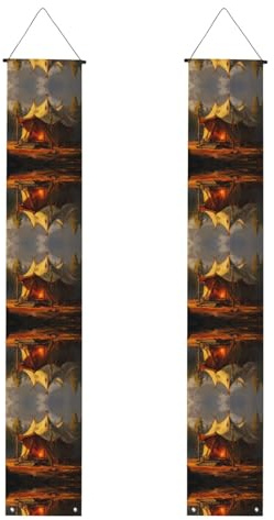 Veranda-Banner WZYWHJ helles Outdoor-Zelt-Druck, Dekoration, Wandbehang, Banner, Türschild, für den Innen- und Außenbereich, Hof-Party, 30,5 x 180,9 cm