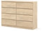 Homlando Kommode Maja S8 140x40x104 cm mit 8 Schubladen – modernes Sideboard ohne Griffe – stabile Flurkommode, Schlafzimmerkommode oder Büroschrank (Cremona Eiche)