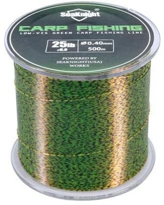 Seaknight Karpfenangelschnur, superstark, Nylon, monofile Angelschnur, Süßwasser, Salzwasser, Meeresangeln, 4,5–11,3 kg, 500 m