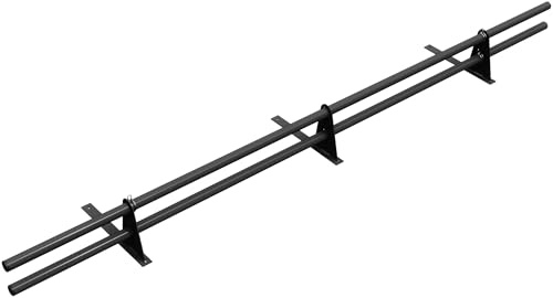 Parotec SCHNEEFANGROHR-Set 2 m für Trapezblech – 2 Rohre, 3 Halter Graphit | Komplettset 200 cm für Dachpappe & Bitumenschindeln – Schneefang/Dachlawinenschutz, 10 Farben – RAL 7024
