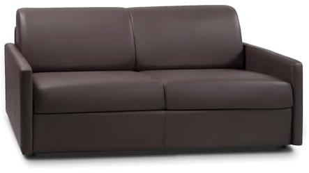 Vente-unique - Schlafsofa 3 Calife - Kunstleder - braun
