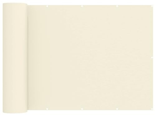 vidaXL Balkon Sichtschutz 200 x 200 cm Stoff mit PU-Beschichtung Creme