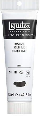 Liquitex Professional Heavy Body Acrylic Paint 138 ml tube, Mars Black