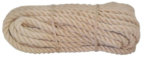 10mm / 10m Natural Jute Rope Twisted Braided Decking Garden Boating Cord Sash