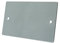 AET FSC2GBP Satin Chrome Flat Double Electrical Blanking Plate 2-Gang, 240 V