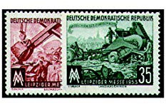 Goldhahn DDR Nr. 380-381 postfrisch ** Leipziger Messe 1953 - Briefmarken für Sammler