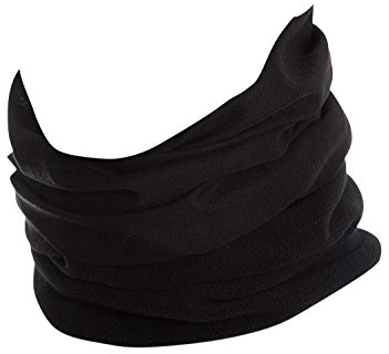 Hilltop Polar Halstuch, Multifunktionstuch, Kopftuch, Schlauchschal, Schal mit Fleece, Cooles Design in Trendfarben, für Damen und Herren, Farbe:Schwarz