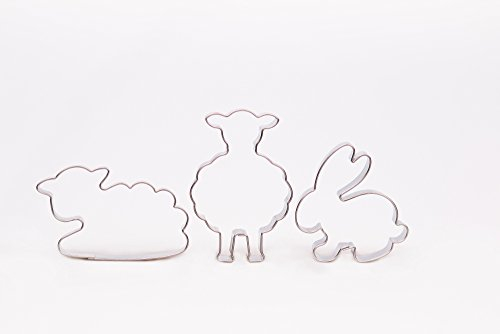 Schaf stehend, Schaf, Hase, 3er Set Ostern, Ausstecher, Ausstechform aus Edelstahl