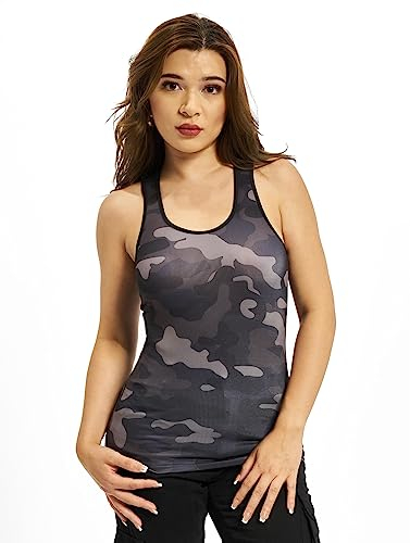 Urban Classics Damen TB1666-Ladies Top T-Shirt, Mehrfarbig (Dark Camo 784), X-Small