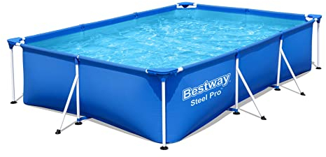 BESTWAY 56411 - Piscina Desmontable Tubular Infantil Deluxe Splash Frame Pool 300x201x66 cm Depuradora de cartucho de 1.249 litros/hora