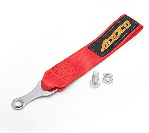 Addco Adth152 Racing - Cinghia di traino universale con bulloneria Jdm per auto, camion, colore: Rosso