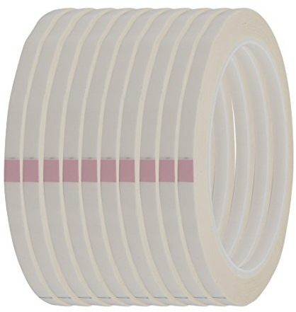 sourcing map 10 STK. Mylar Band 3mm Breite 50m Länge Einseitig Stark Selbstklebend Weiß Klebeband