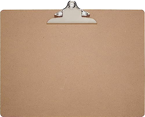 MAUL Klemmbrett A3 MAULclassic | Klemmbrett Holz im DIN A3 Querformat | Stabiles Klemmbrett zum Aufhängen | Clipboard mit Vintage Klemmer | Klemmbretter für Büro, Küche und Werkstatt | Holz