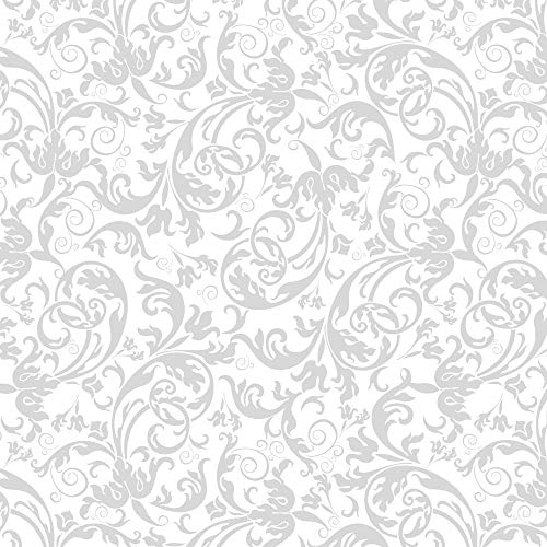 20 Servietten Elegante Ranken silber/Hochzeit/Muster/Fest/Feier 33x33cm