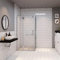 AICAit Box Doccia Angolare 80x80x190cm, Piatto Doccia 80x80cm, Vetro Temperato 8mm, Chrome Lucido