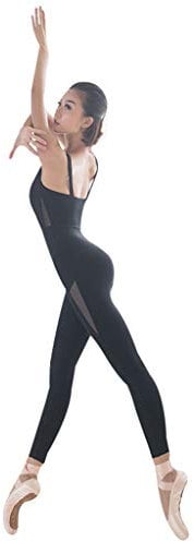 WYGH Yoga Jumpsuit Damen Alle In Einem Jumpsuit Ärmellosen Stretchy Overalls Bodysuit Sport Fitness Workout Ganzanzug Catsuit Bequeme Atmungsaktive Ballett Dancewear,Black-L