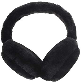 Plüsch Ohrenschützer für Damen und Mädchen Verstellbare Winter Ohrenwärmer Kuschelige Earmuffs für Wetter Kreatives Schwarz