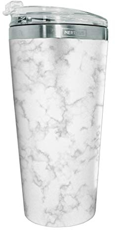 NERTHUS FIH 634 Tasse Double paroi 500 ML, Isotherme, sans Danger pour Les Aliments, Passe au Lave-Vaisselle, Verres à café de Voyage sans BPA, Acier Inoxydable, armol, 8,5 x 19 cm (Hauteur)