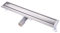 Caniveau de Douche en Acier Inox Italienne Siphon Sol d'évacuation à Carreler pour Salle de Bain-40cm