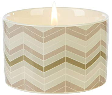 Wax Lyrical Fired Earth Small Ceramic Candle, Darjeeling & Damask Rose