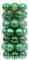 Sea Team 46-Pack Christmas Ball Ornaments with Strings, 30mm/1.18 Mini Size Baubles, Shatterproof Plastic Christmas Bulbs, Hanging Decorations for Xmas Tree, Holiday, Wedding, Party, Green