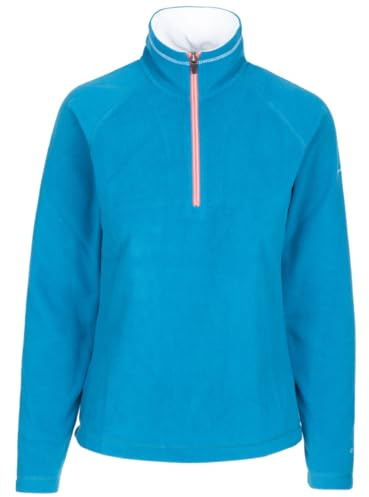 Trespass Womens Fleece Jacket Skylar - Microfleece, Airtrap, 1/2 Zip Neck, Contrast Inner Collar and Trims, Knitted, 100% Polyester Cosmic Blue