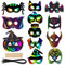 Willingood Halloween Scratch Paper Masks, [48 Pack] Party Favors & Games for Kids, Halloween Arts and Crafts, Funny Toys for Kids & Adults Including Bat, Pumpkin, Spider,Ghost and So On for All ages
