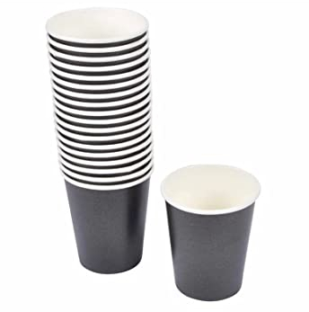 Lot de 20 Gobelets en Carton Vitamine 23cl Noir