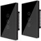 UseeLink Interruttore Della Luce Intelligente WiFi, con Touch Screen in Vetro Temperato, 3 Gang, Funziona con Alexa/Google Home, Telecomando, Timer, Conduttore Neutro Richiesto, Nero (2 PCS) Y