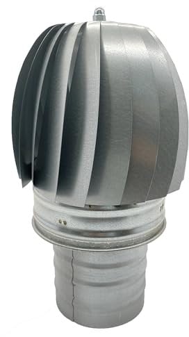 SOMBRERO EXTRACTOR DE HUMO 100MM O 10CM EN ACERO GALVANIZADO GORRO GIRATORIO PARA SALIDA DE HUMO DE CHIMENEAS ESTUFAS DE DIAMETRO: (100)