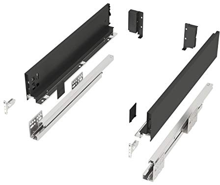 Schubkastensystem JUNKER-SLIM anthrazit Höhe: 84 mm Tiefe: 300 mm