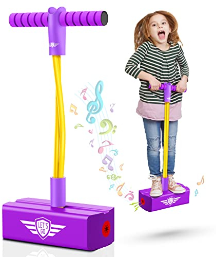 Toyzey Ballon Sauteur, Pogo Stick Jeu Enfant 3-8 Ans Pogo Jumper Jouet Garçon et Fille 3-12 Ans Cadeau Anniversaire