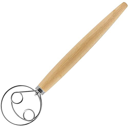 1 fouet à pain hollandais en bois pour gâteau, dessert, pain, pizza, pâtisserie, biscuits, accessoires de cuisine